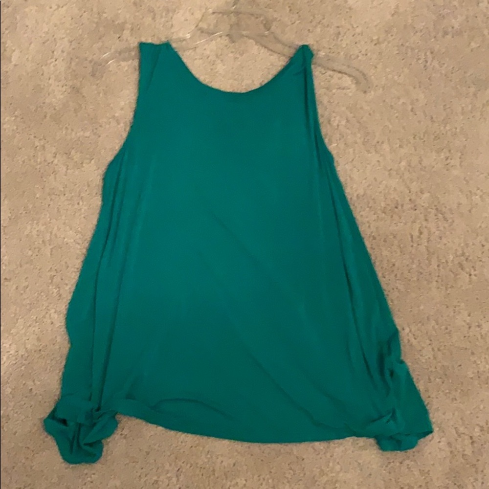 Green Tank Top W/ open back